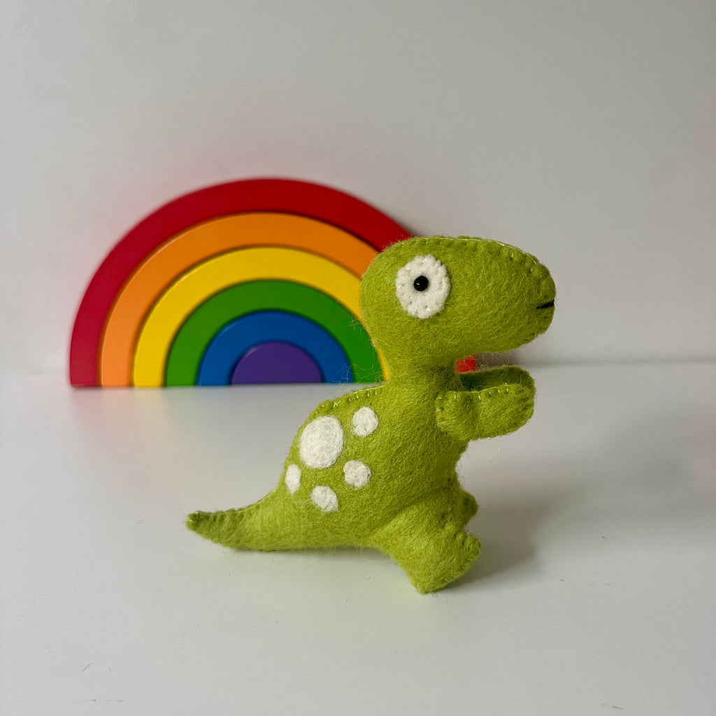 Felt Dino Toy - Green Dinosaur