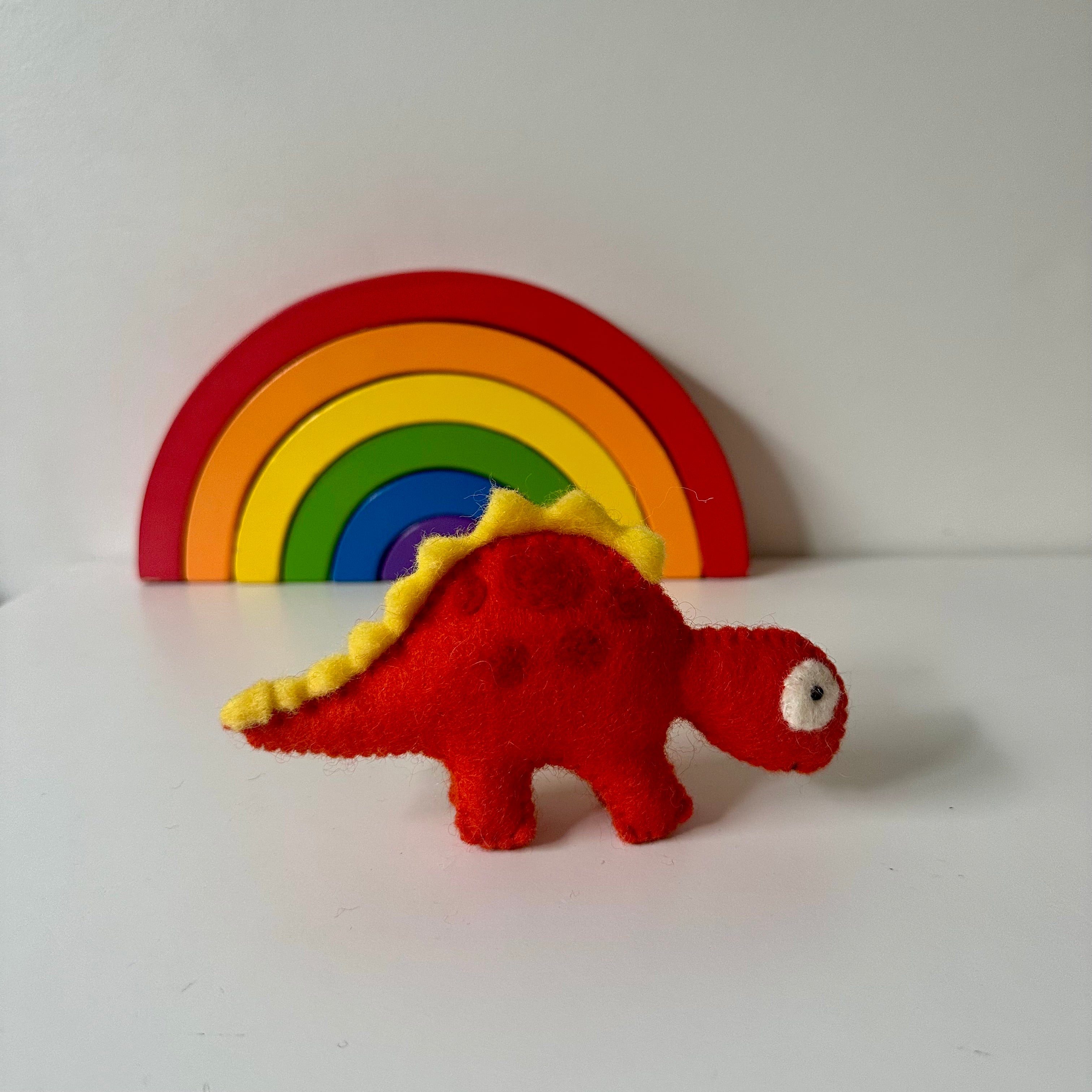 Felt Dino Toys - Orange Dinosaur