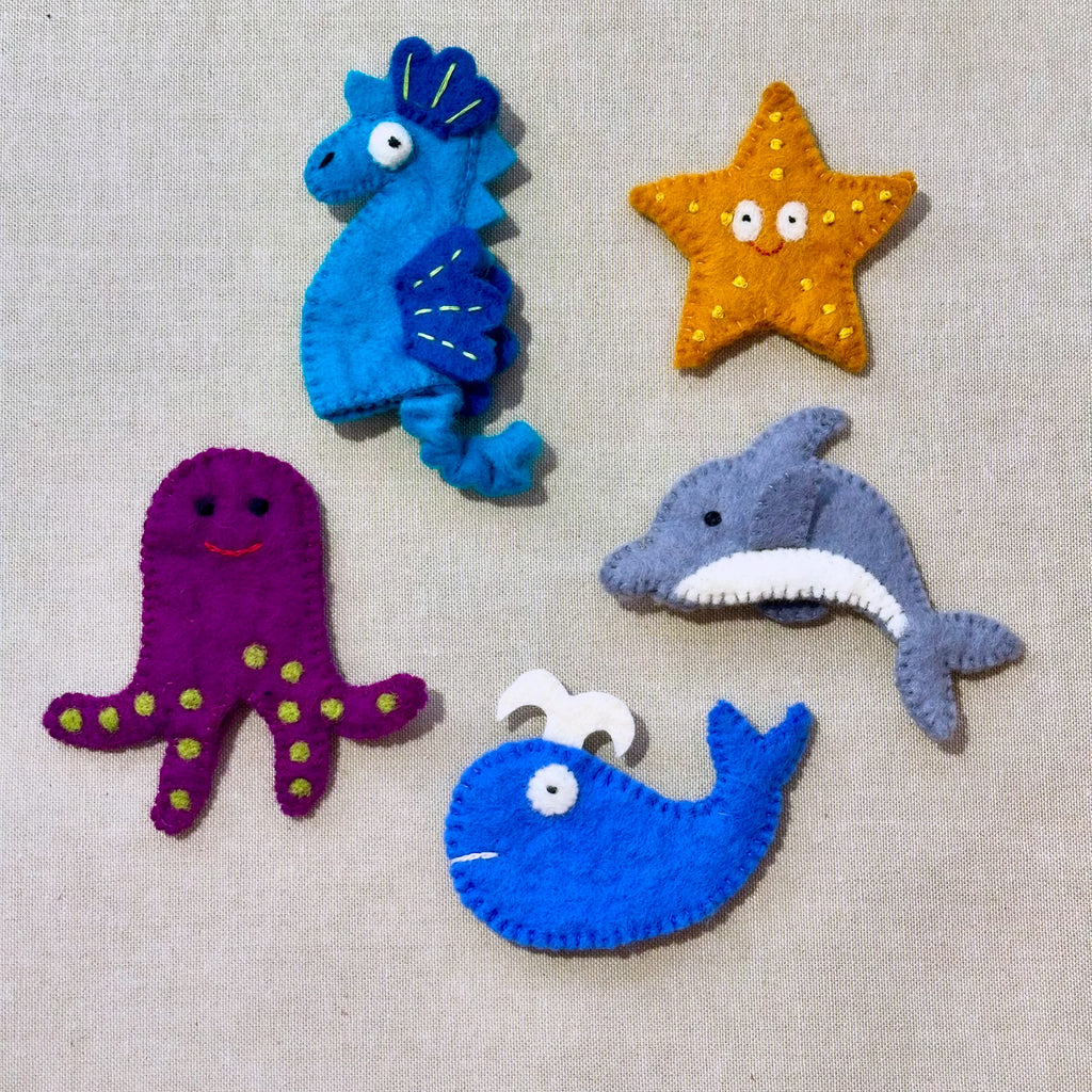 Felt Finger Puppets - Underwater World Set