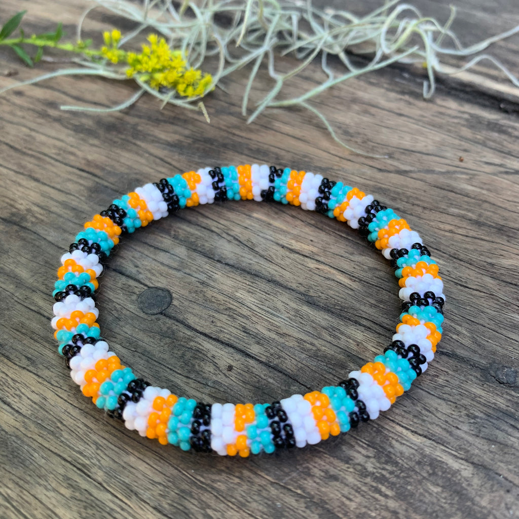 Seed Bead Roll on Bangle