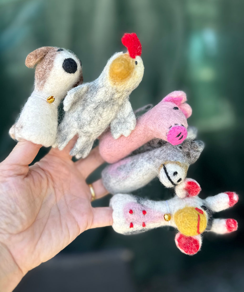 Felt Finger Puppets - Farmyard Friends Set