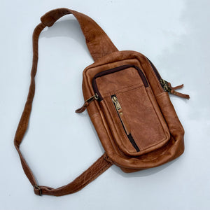 Leather Side Cross Body Bag (Soft Leather)