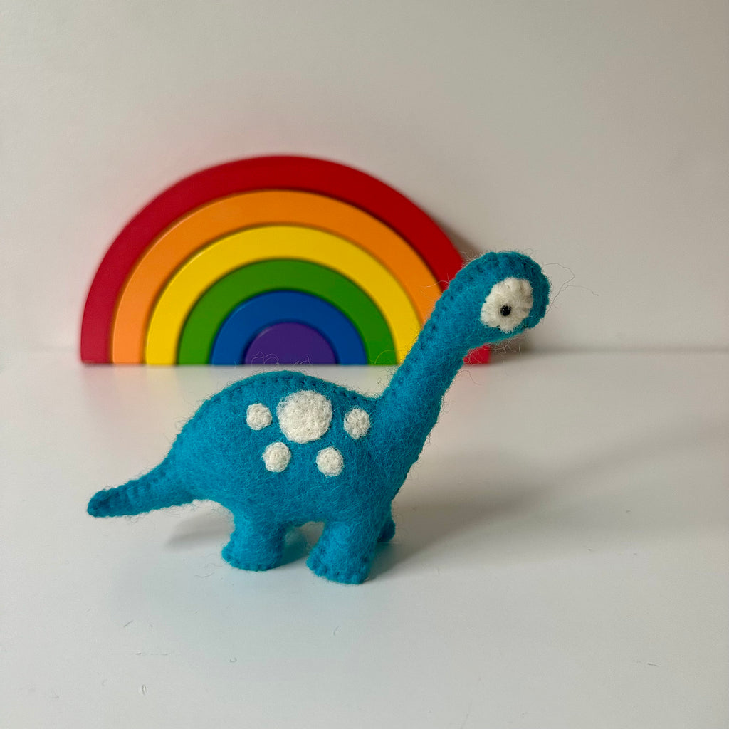 Felt Dino Toys - Blue Dinosaur