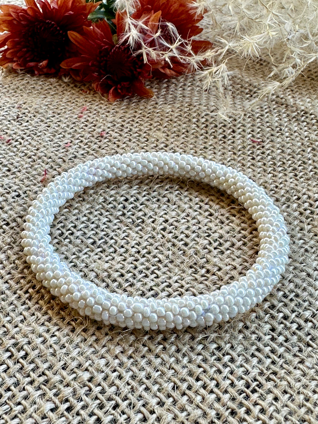 Seed Bead Roll on Bangle