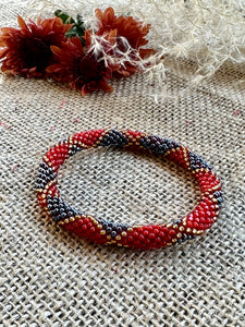 Seed Bead Roll on Bangle