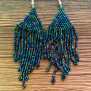 Seed Bead Chandelier Earrings