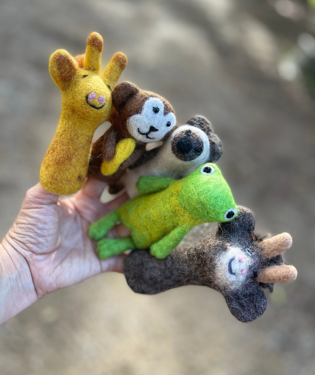 Felt Finger Puppets - Wildlife Creatures Set