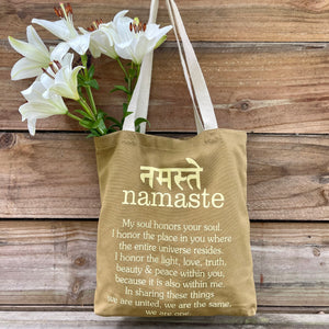 Namaste Cotton Tote Bag