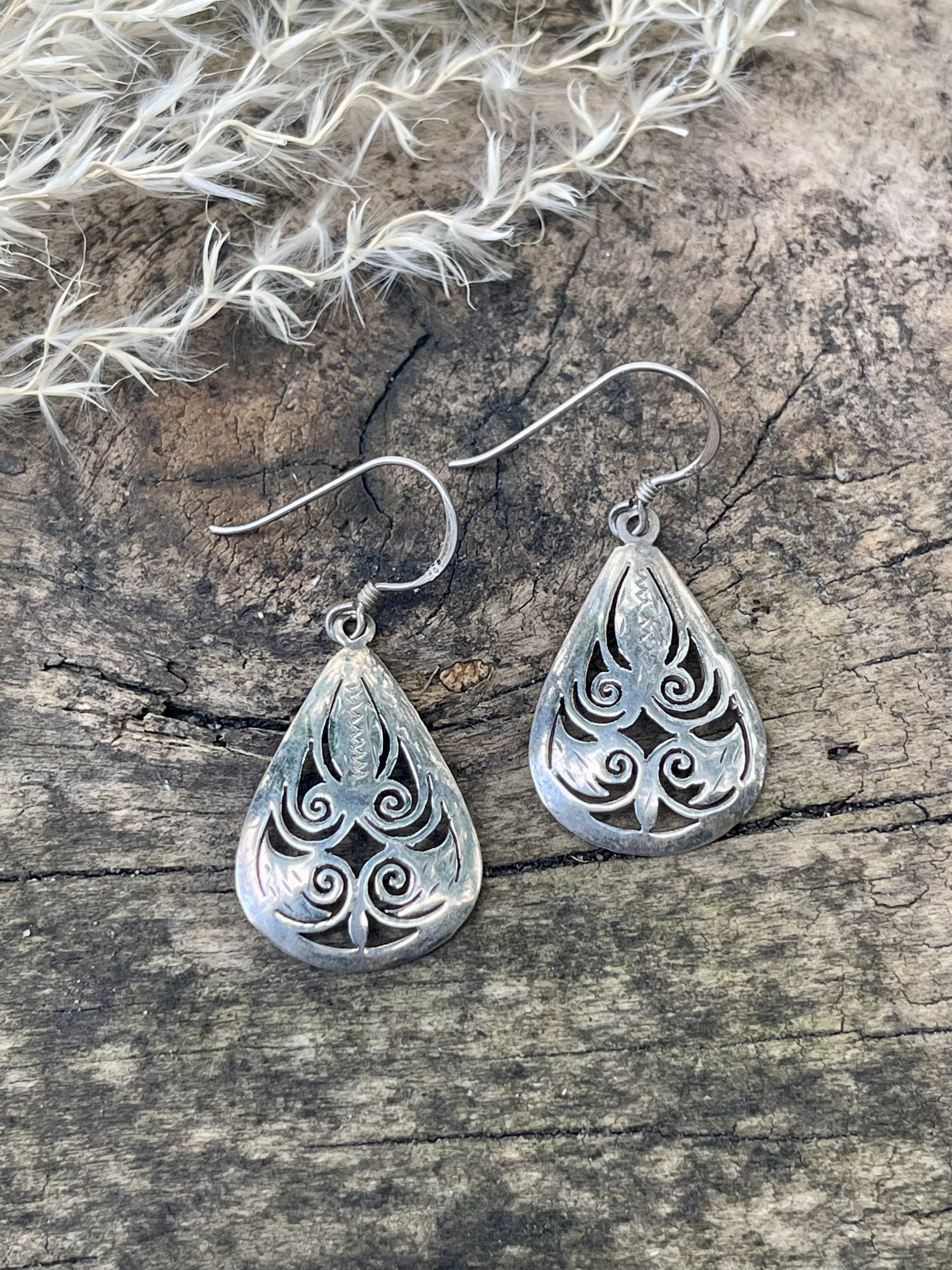 Sterling Silver Teardrop Earrings